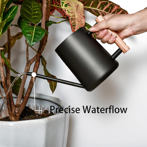 Indoor Watering Can 1000Ml Black Watering Can Stainless Steel Watering Jug with - Picture 5 of 12