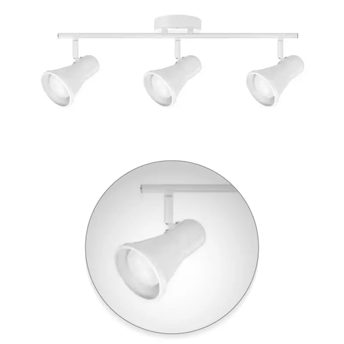 Globe Electric Clara Collection 3-Light LED Adjustable Track Light White Glossy - Picture 10 of 12