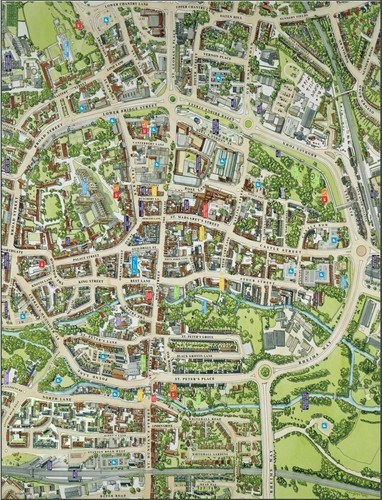 Cityscapes Street Map Of Canterbury 400 Piece Jigsaw Puzzle 470mm x 320mm (hpy) - Picture 1 of 2