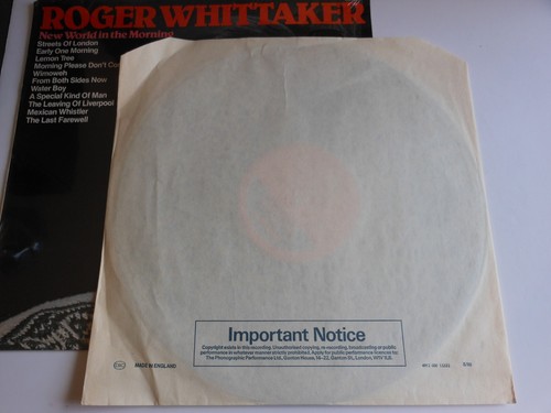 Roger Whittaker – New World In The Morning 12" Vinyl Album 1981 Contour CN 2048 - Picture 9 of 10
