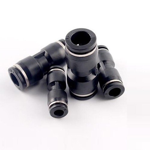 Schwarz Nylon Pneumatik Steckverbinder gerade Adapter 4-12 mm Rohrverschraubungen - Bild 4 von 6