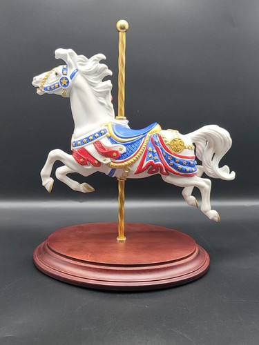 Vintage 1990 Franklin Mint Carousel American Glory Lynn Lupetti Horse Figurine  - Picture 11 of 20