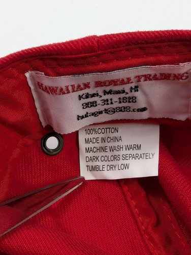 Baseballmütze Hula Mädchen Zigarren Hawaii rot verstellbar Logo Souvenir Werbung - Bild 6 von 8