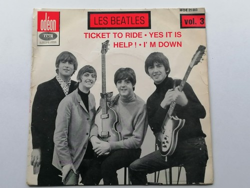 LES BEATLES BAND 3 ORIGINAL 1965 FRANZÖSISCHE EP MOE 21.003 FRANKREICH