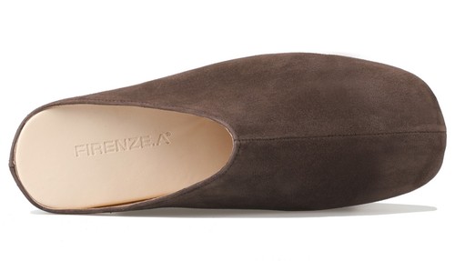 Firenze Atelier Men's Handmade Brown Suede Mules & Slip-on Clogs Slippers Slides - Picture 5 of 7