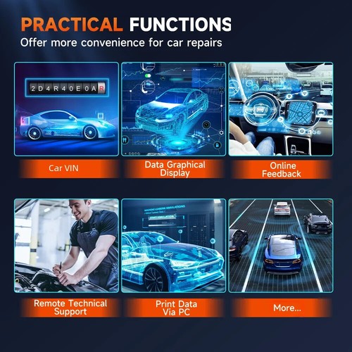 OBD2 Diagnostic Tool Full System Active Test Car Code Reader 24 Reset Service - Picture 6 of 18