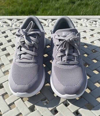 Kizik Shoes Mens 10 Gray Knit Breathable Sneakers Low Top Casual Laces DLIMGY04 Kizik Lima Grey Knit Hands-Free Slip in Slip On Shoes Mens  main image 3