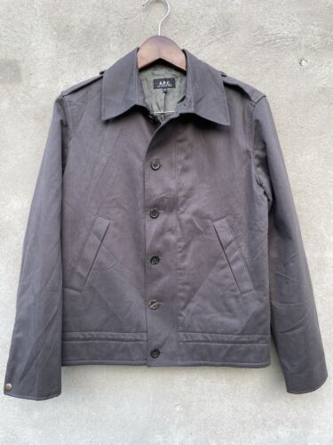 APC Men Cotton Jacket Gray XS zip and buttons closure - Picture 2 of 10