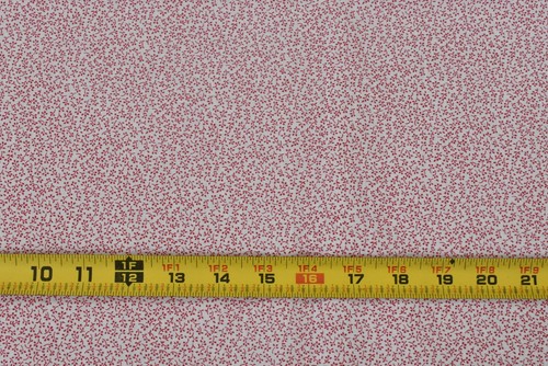 33" Long, Vintage, Red Calico on White Lt-Weight PolyCotton, Wamsutta, P5707 - Picture 3 of 7