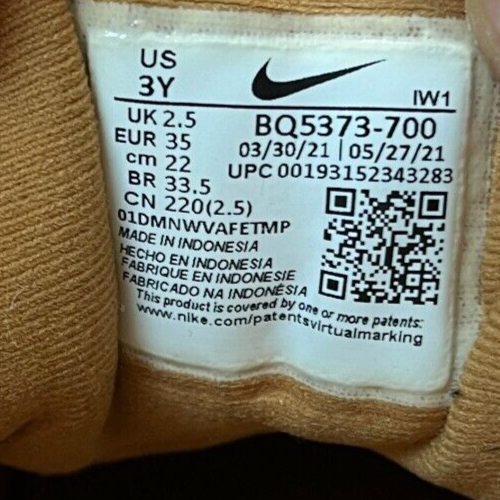 Nike Manoa LTR Boys Size 3Y Wheat Gold Hiking Athletic Outdoor Boots Shoes - Picture 9 of 10