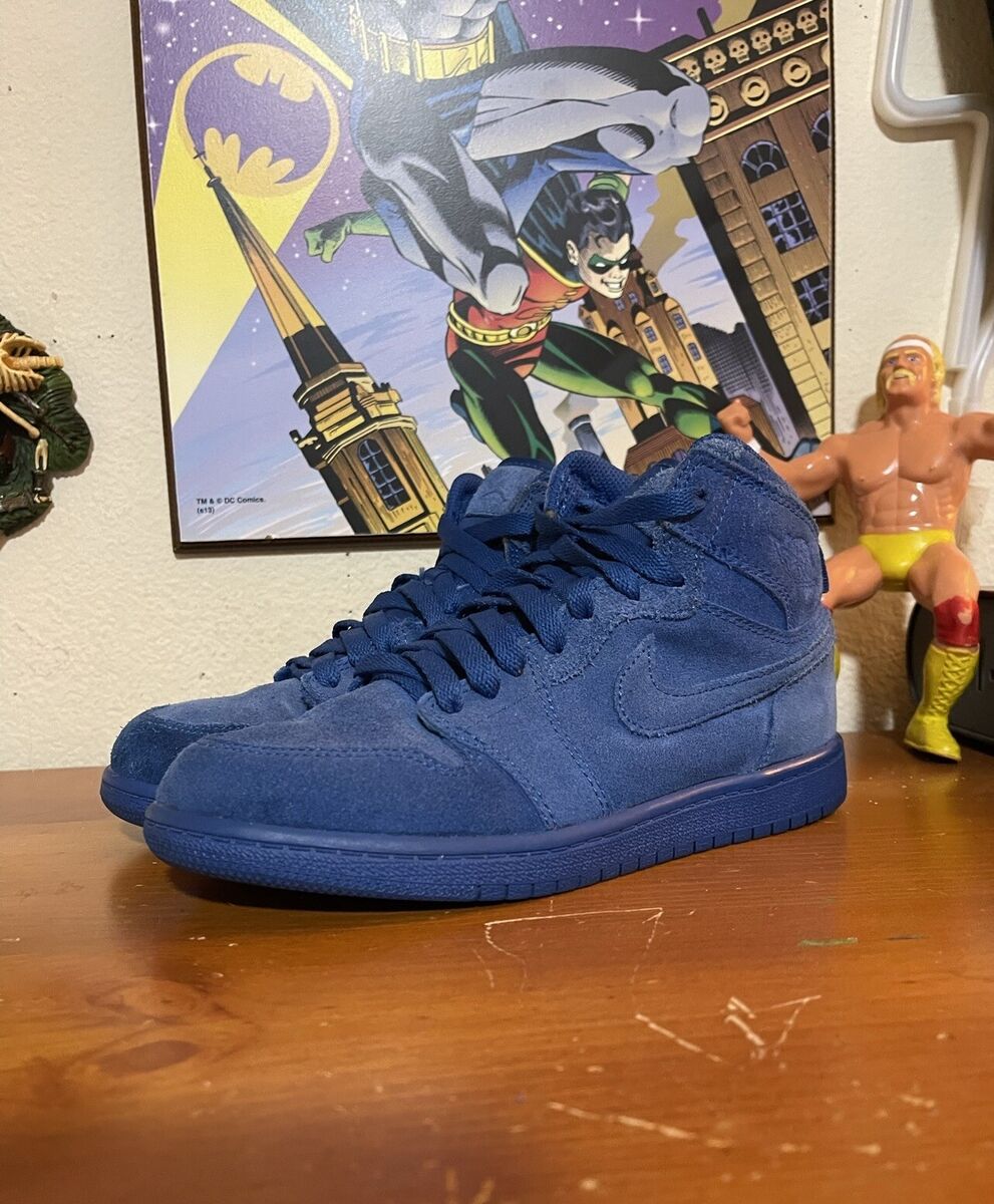 Size 3 - Air Jordan 1 Retro High Blue Suede for sale online
