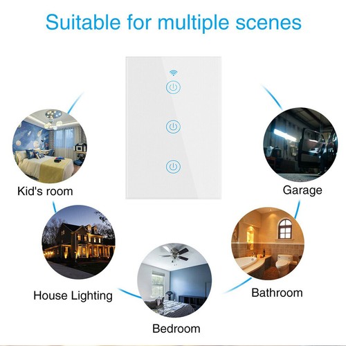 WiFi Smart Light Switch 1/2/3-Gang Light Switch Remote for Alexa & Google IFTTT - Picture 2 of 18