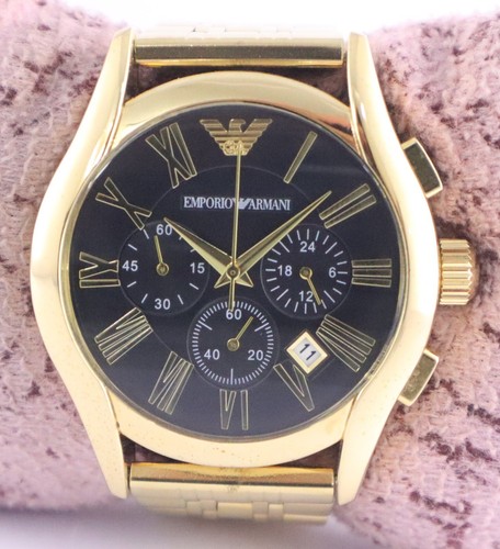 Luxury Armani Quartz Men Chronograph Black Dial 'Date' All Working Wristwatch