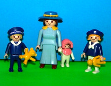 Vtg Excellent Playmobil 5406 Victorian Family Mother, Twins Boy  Girl and Baby