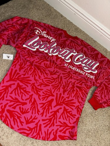 Disney Cruise Line DCL Lookout Cay Lighthouse Point Spirit Jersey Pink Coral XS - Picture 1 of 16