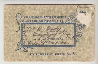 BRISBANE QLD 6 SCENES INCL CENTRAL RAILWAY STN FOLDOUT AUSTRALIAN POSTCARD C1905