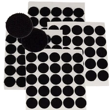 50 Sets Hook & Loop Fastener Coins/Dots Adhesive-Backed 20mm Free Ship BLACK