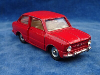 Fiat 850 Jaune Dinky Toys France Réf 509 - 1/43 - Avec Boîte D