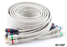 6 ft. High Quality Python® Component Audio/Video 5-RCA (RGB/RW) Cable, AV-706P