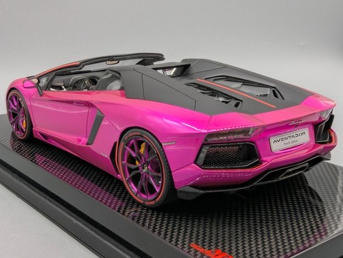 MR 1:18 Lamborghini Aventador LP700-4 Roadster Flash Pink Ltd. 02/15 con embalaje original - Imagen 6 de 23