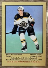 2022-23 PARKHURST CHAMPIONS HOCKEY MARC McLAUGHLIN WRAPPER BACK PARKIE SP #R-61
