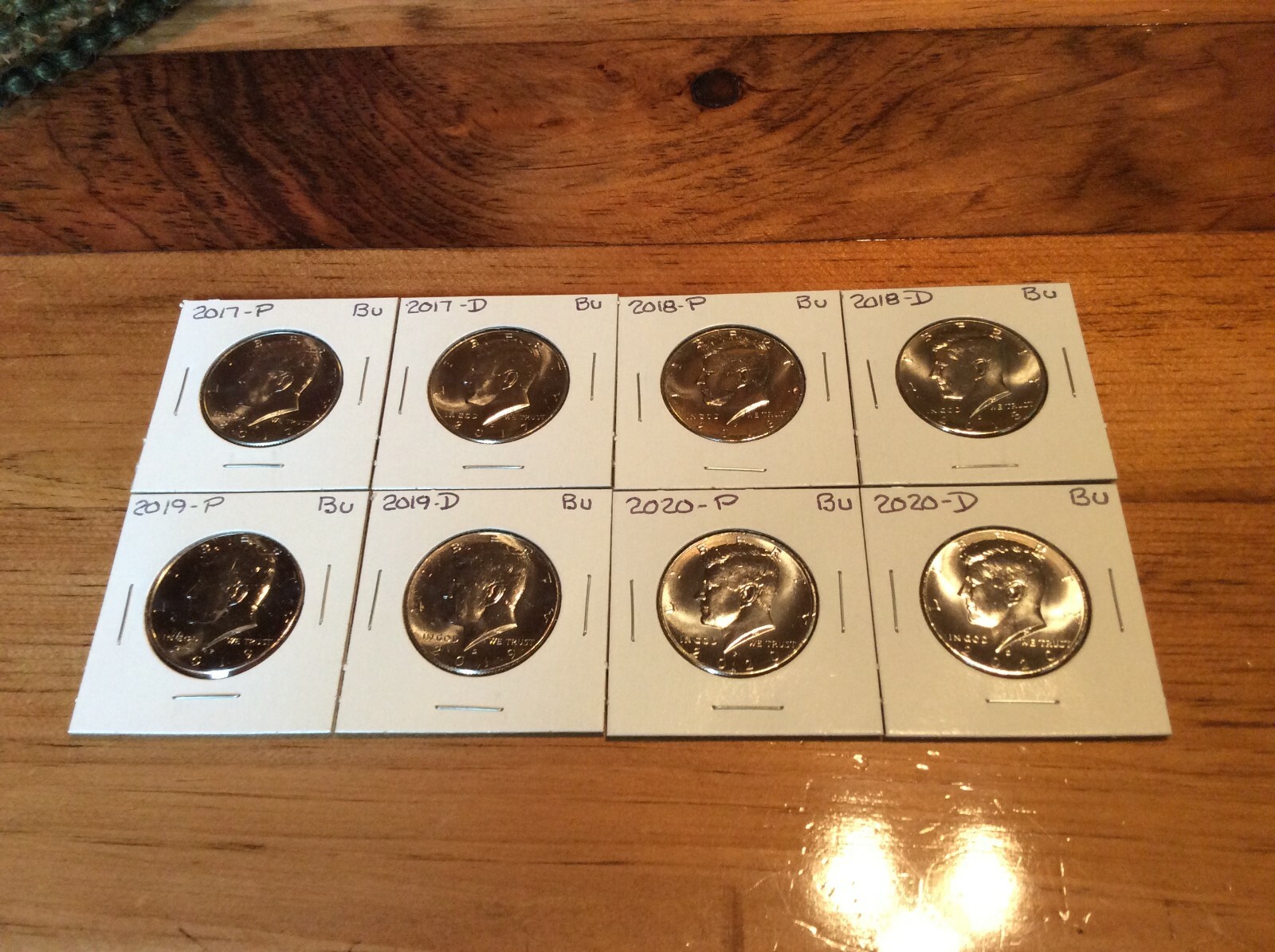 2017 2018 2019 2020 P D KENNEDY HALF DOLLARS FROM MINT ROLLS 8 coins | eBay