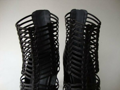 SIGERSON MORRISON Black MELLA Leather Sandals Shoes Heels Women Size 7 with box - Picture 6 of 12