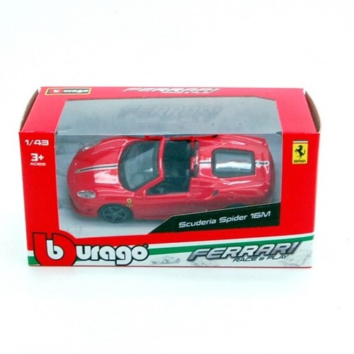 Bburago Ferrari Scuderia Spider 16M Red 1:43 Scale 4 Inch Diecast Model Car - Picture 3 of 3