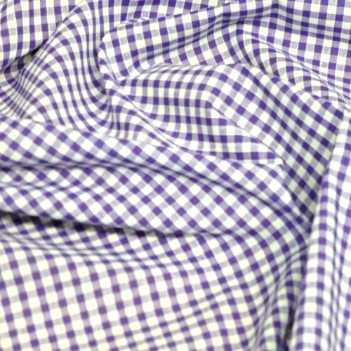 Polycotton Fabric 1/8" 1/4" 1" Gingham Check Dress Craft School Summer - Picture 9 of 46
