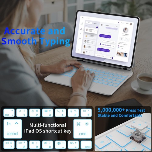 Keyboard Case for ipad 11th (A16, 2025) and iPad 10th Generation (10.9" 2022), M - Afbeelding 5 van 9