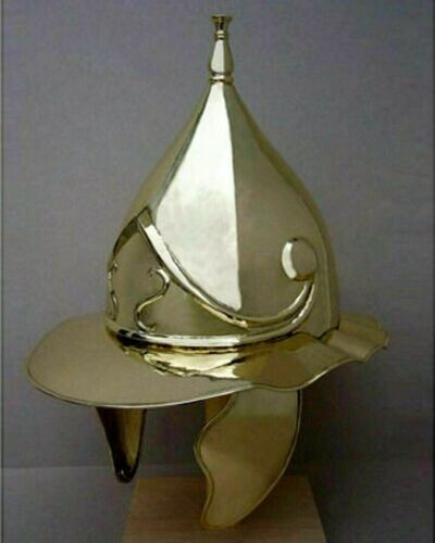 Christmas Designer Armor Helmet Boeotian Attic Style Medieval Roman Helmet Gift - Picture 12 of 13