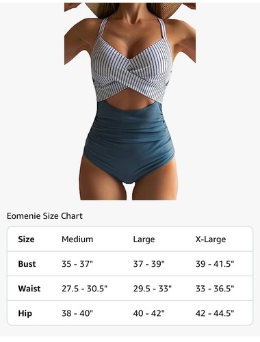 Women's One Piece Swimsuits Tummy Control Cutout High Waisted Bathing Suit Sz S - Picture 4 of 5