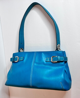 Tommy Hilfiger Y2K Blue Women's Statement Leather Shoulder Handbag