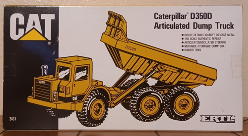 Lot of 4 Ertl Caterpillar 631E Scraper D350D Dump Truck D10N Tractor 988B Loader - Picture 3 of 13