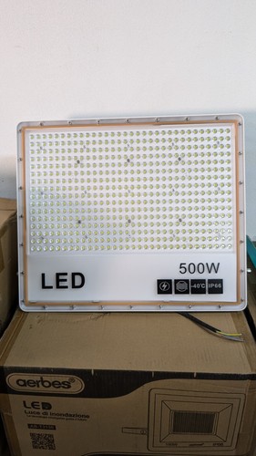 FARO LED DA ESTERNO FARETTO 200W 300W 400W 500W Watt IP66 LUCE FREDDA 6500K - Foto 10 di 31