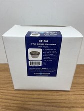 Jones Stephens Shower Stall Drain with Receptor Base PVC Satin Nickel 2" D41004