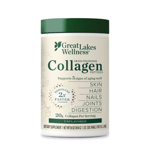 Great Lakes Collagen Peptides Powder Supplement for Skin Hair Nail Joints 4 Pack - Picture 4 of 11