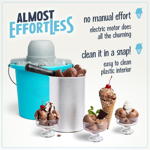 Electric Ice Cream Maker - Old Fashioned Soft Serve Ice Cream Machine Makes Froz - Picture 5 of 5