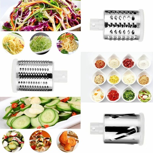 3-in-1 Rotary Food Slicer Chopper Cheese Grater Fruit Vegetable Shredder Cut HB - Picture 7 of 29