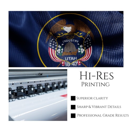 Promo Patriot's Utah UT State Flag Una Capa Reverso Impreso 200D Nylon - Imagen 25 de 66