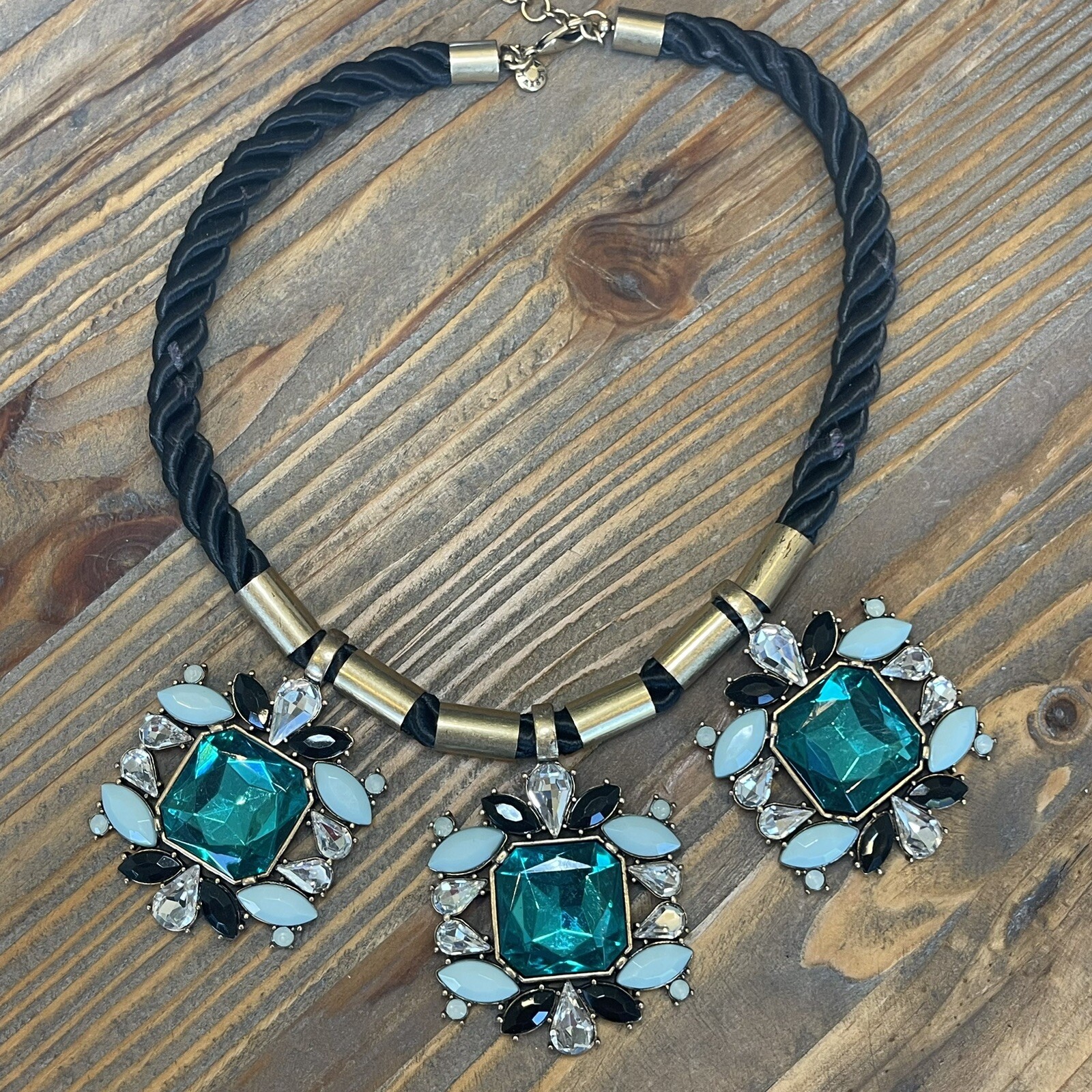 J Crew Large Bold Rhinestone Statement Fashion Co… - image 8