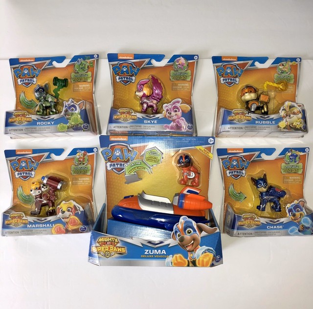 New PAW PATROL Nickelodeon Mighty Pups Super Paws ZUMA Action Pup USA Seller