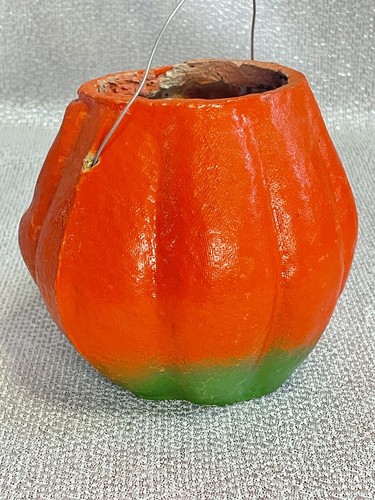Antique Vintage Halloween Paper Mache Pulp Jack o' Lantern, 30s-40s - Picture 6 of 14