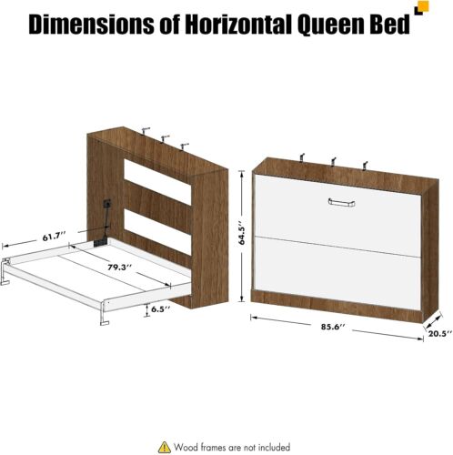 Murphy Bett (HORIZONTAL KING SIZE) Beschlagset mit zweistufiger Deluxe Gasfeder - Bild 9 von 9