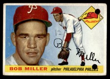 1955 Topps #157 Bob Miller Card Philadelphia Phillies