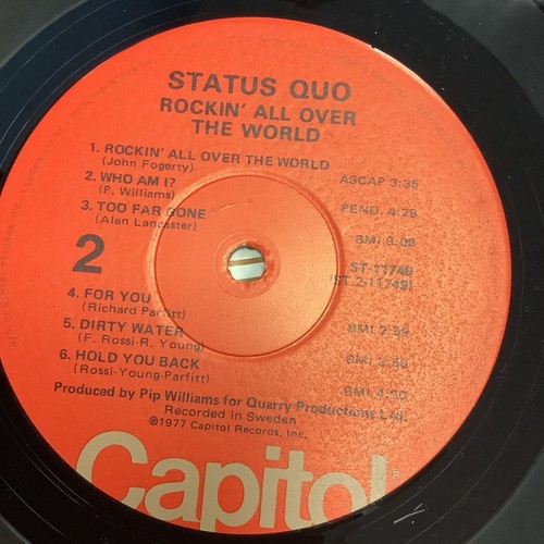 Status Quo Rockin’ All Over The World Capitol 11749 (1976) In Shrink! Near Mint - Picture 4 of 4