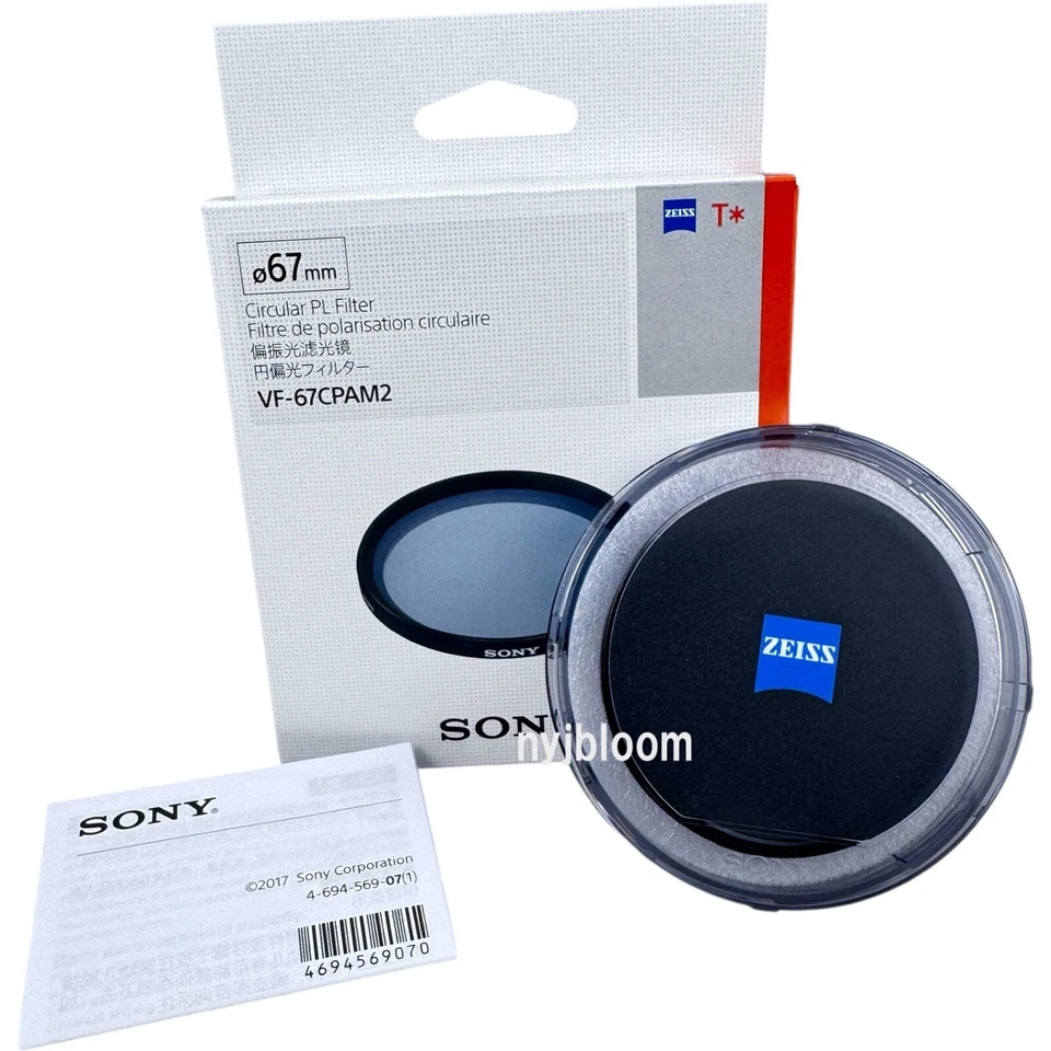 New SONY 67mm Circular Polarizer Filter VF-67CPAM2 Carl Zeiss C-PL Polarizing - Image 2 of 4