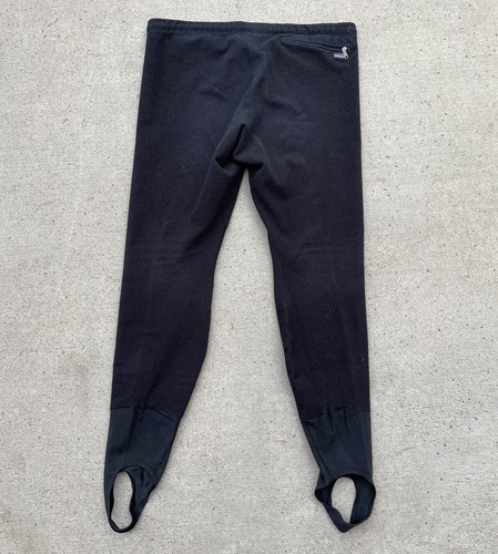 Vtg Patagonia Synchilla Pants USA MADE Black Fleece Drawstring Men’s 36x34 Large - Picture 2 of 4