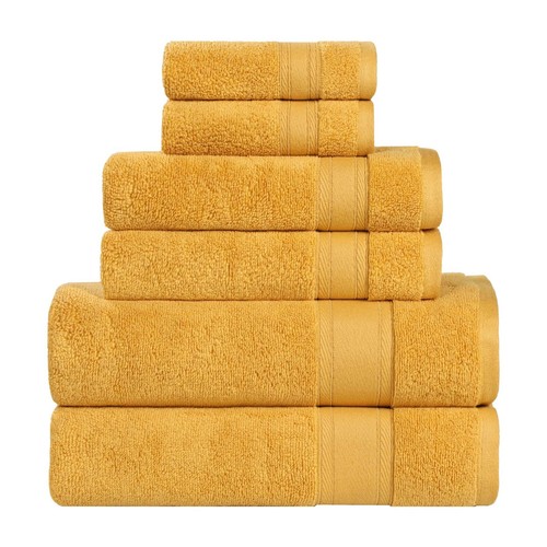 Belmont Zero Twist Cotton Medium Weight Soft Absorbent 6 Piece Towel Set - Bild 14 von 49