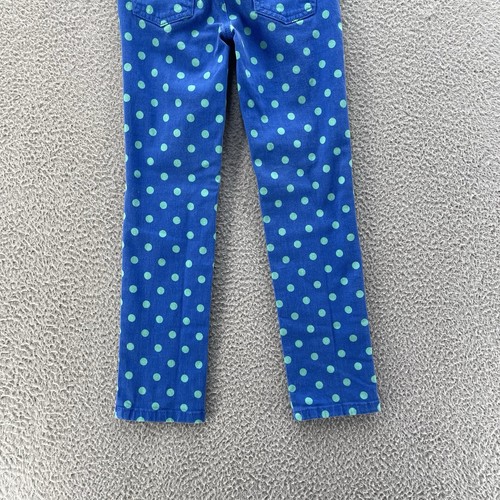 Gymboree Pants Girl 7 Blue Green Polka Dot Adjustable Waist Stretch Cotton Comfy - Picture 6 of 11